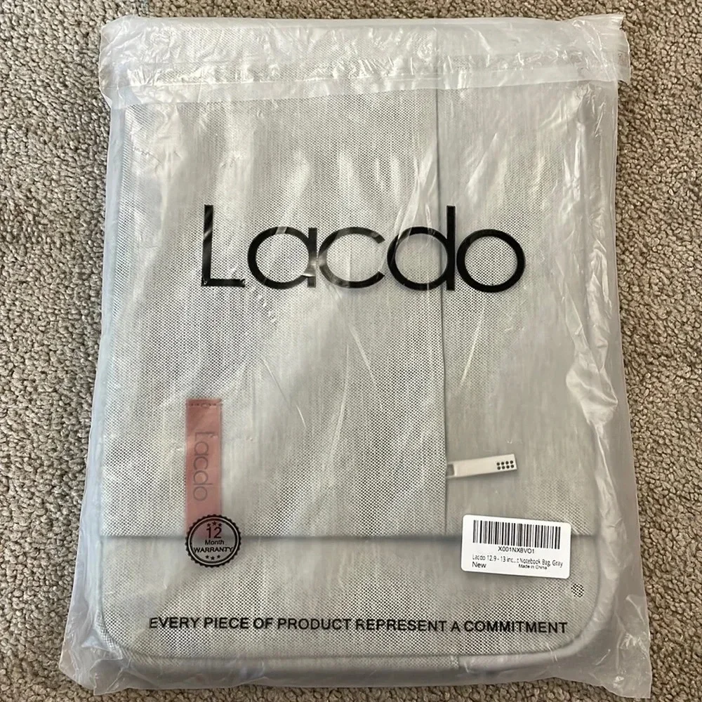 NEW Lacdo 12.9 13 Waterproof Fabric Laptop Tablet Sleeve Case Bag for Notebook